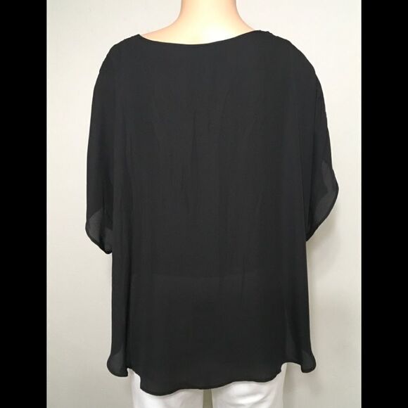 Sharagano black blouse.  - Picture 4 of 7